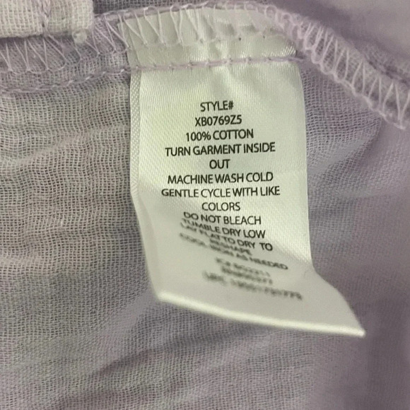 NWT - Social Standard by Sanctuary Gauze Button Down Shirt Lavender Purple Large - Picture 7 of 7